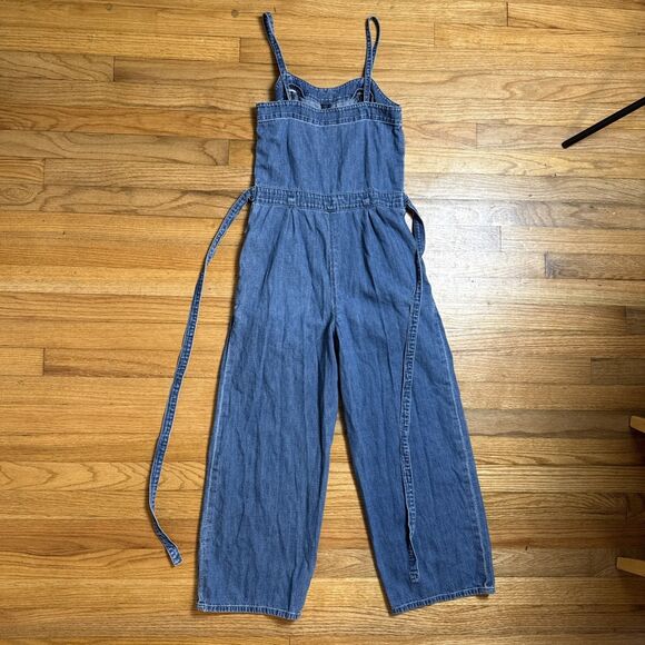 AG Jeans Japanese Fabric Romper Jumpsuit Spaghetti Strap XS Blue - Picture 8 of 8